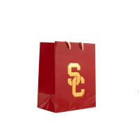USC Trojans Cardinal SC Interlock Small Gift Bag